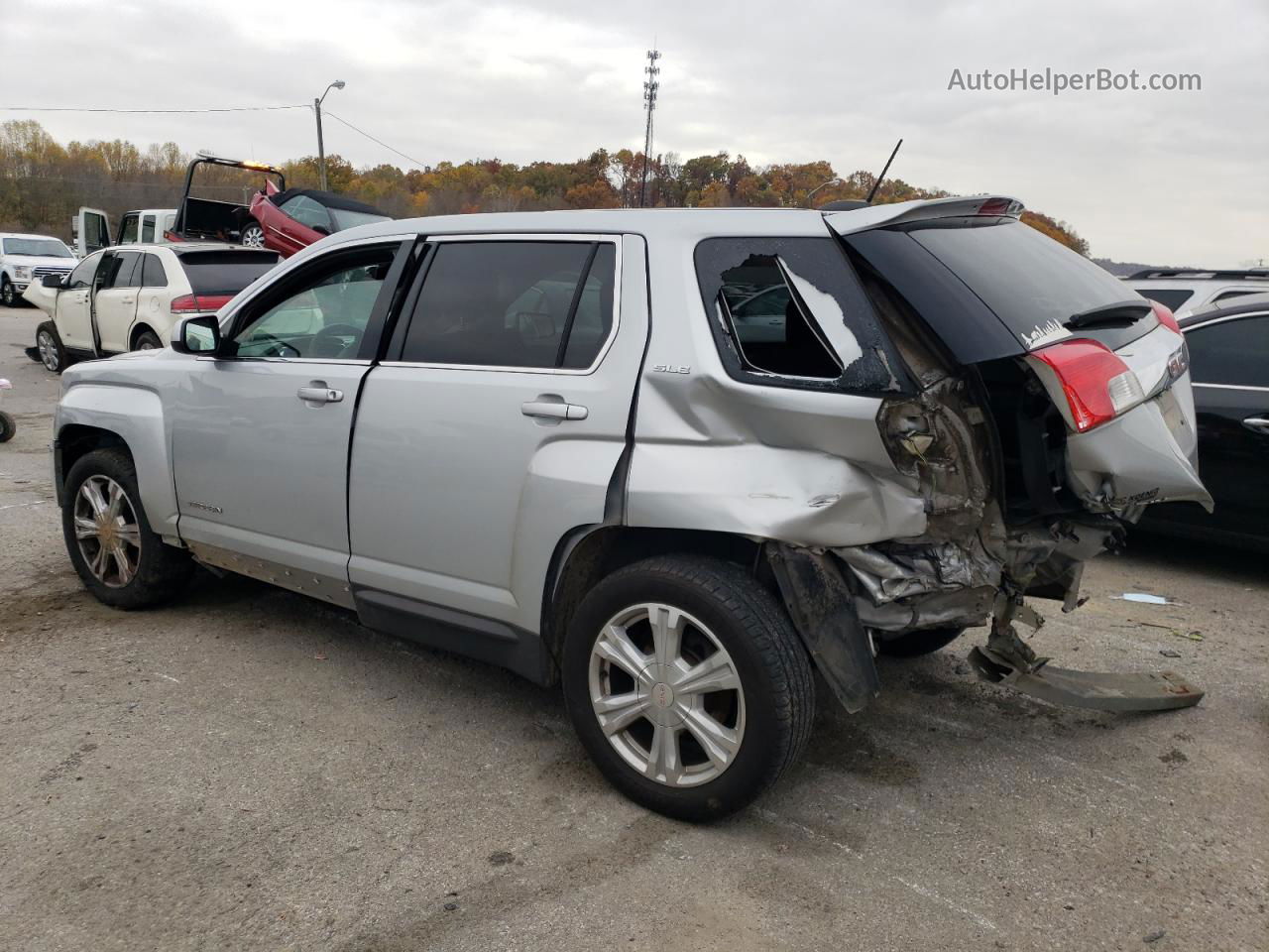 2017 Gmc Terrain Sle Silver vin: 2GKFLSEK9H6137596