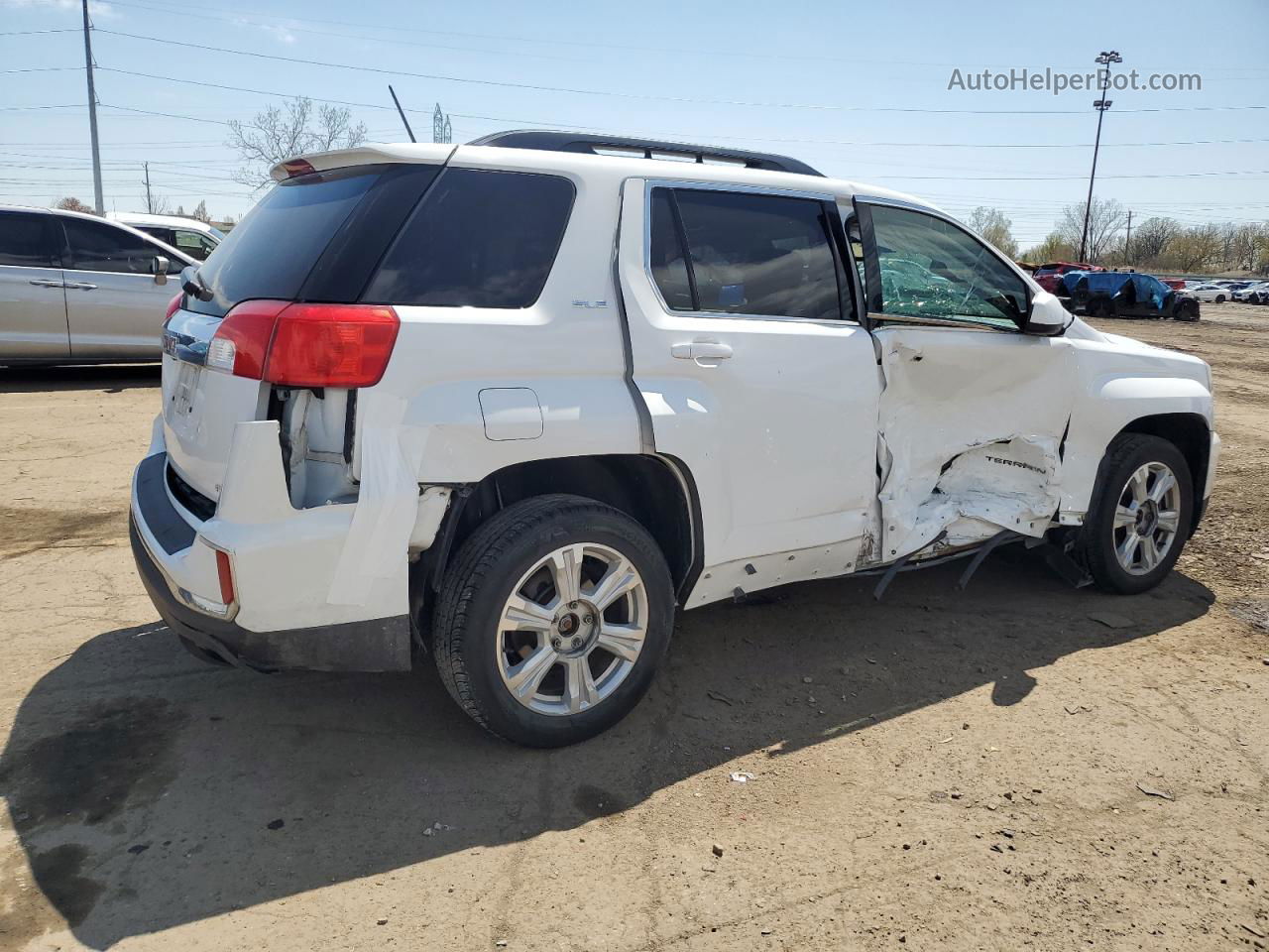 2017 Gmc Terrain Sle White vin: 2GKFLTE39H6322228