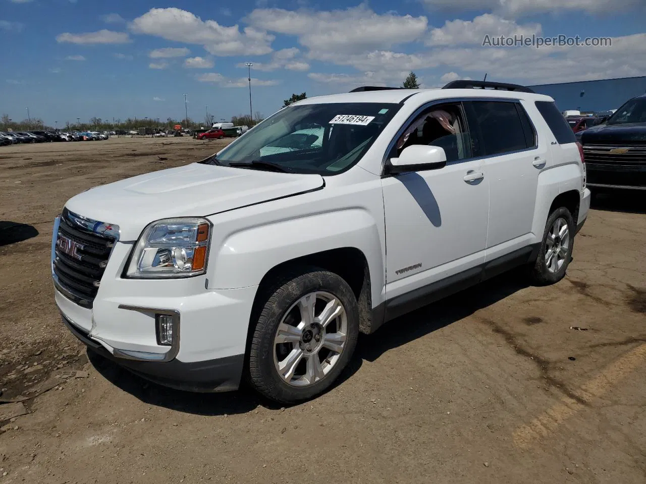 2017 Gmc Terrain Sle White vin: 2GKFLTE39H6322228