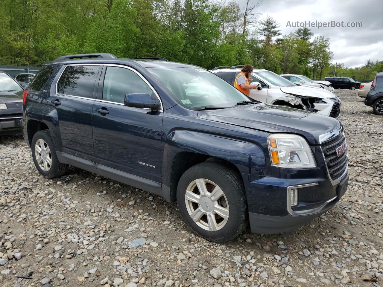 2016 Gmc Terrain Sle Blue vin: 2GKFLTEK2G6128579