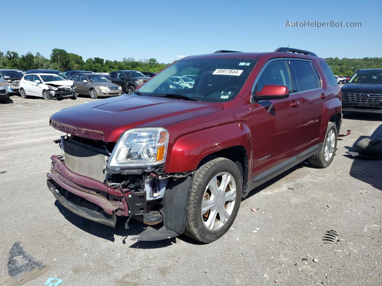 2017 Gmc Terrain Sle Красный vin: 2GKFLTEK3H6154870