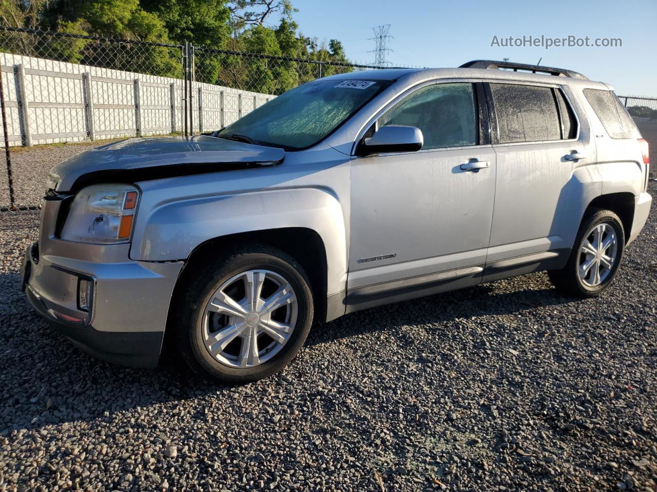 2017 Gmc Terrain Sle Silver vin: 2GKFLTEK4H6144106