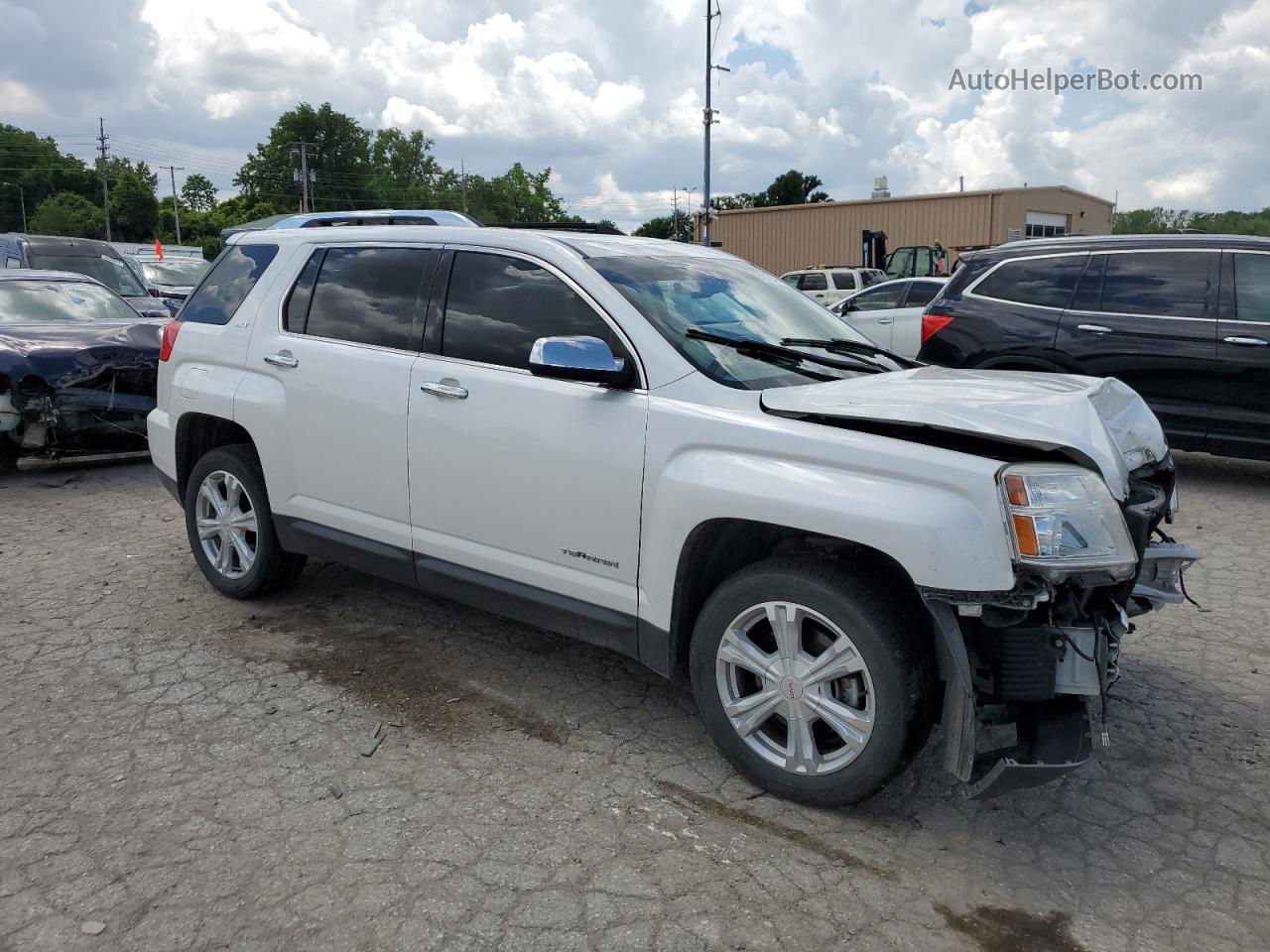 2016 Gmc Terrain Slt White vin: 2GKFLUE31G6145355