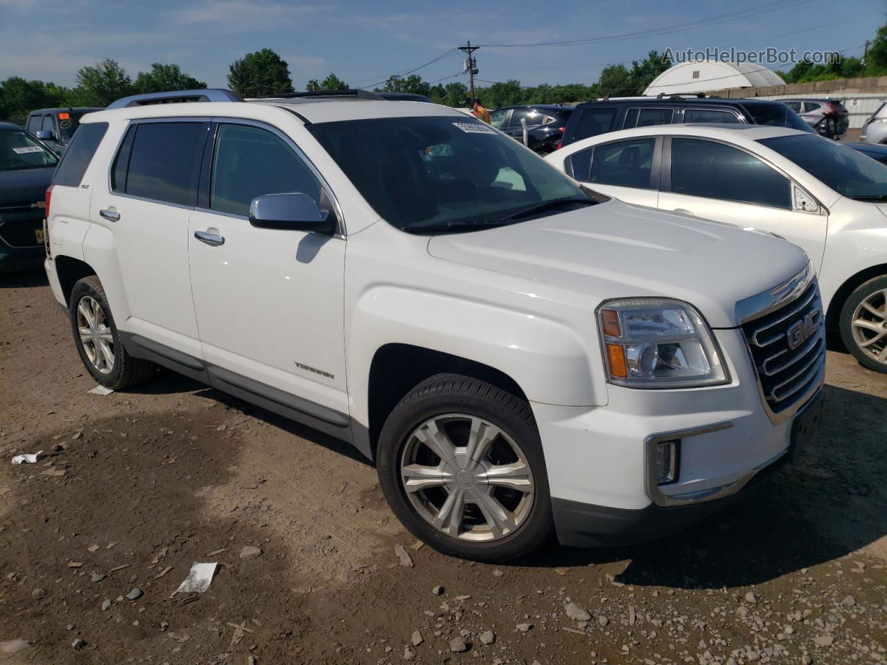 2016 Gmc Terrain Slt White vin: 2GKFLUE32G6269683