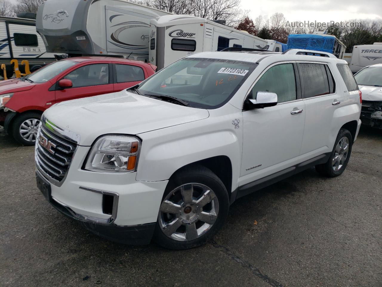 2016 Gmc Terrain Slt White vin: 2GKFLUE34G6212739