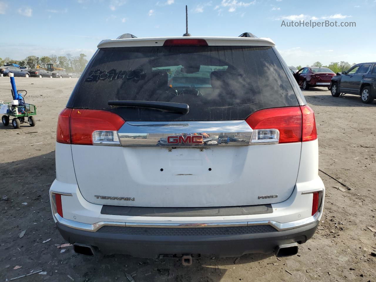 2016 Gmc Terrain Slt White vin: 2GKFLUE35G6210224