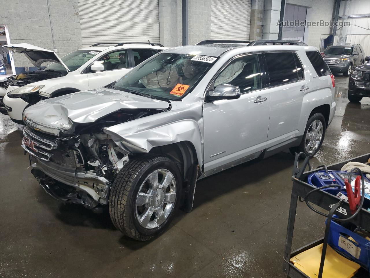 2016 Gmc Terrain Slt Silver vin: 2GKFLUE37G6324466