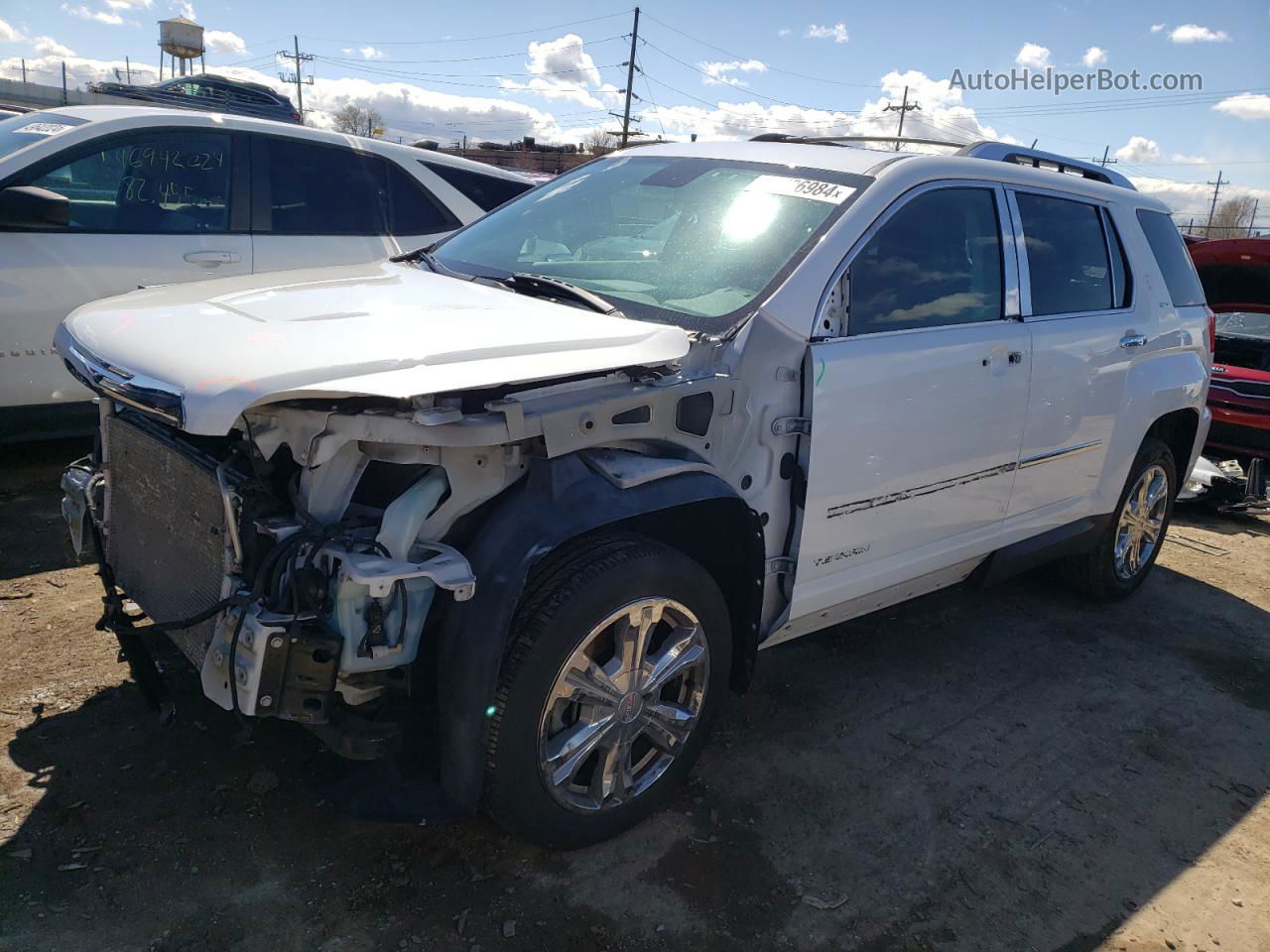 2016 Gmc Terrain Slt White vin: 2GKFLUE39G6145233