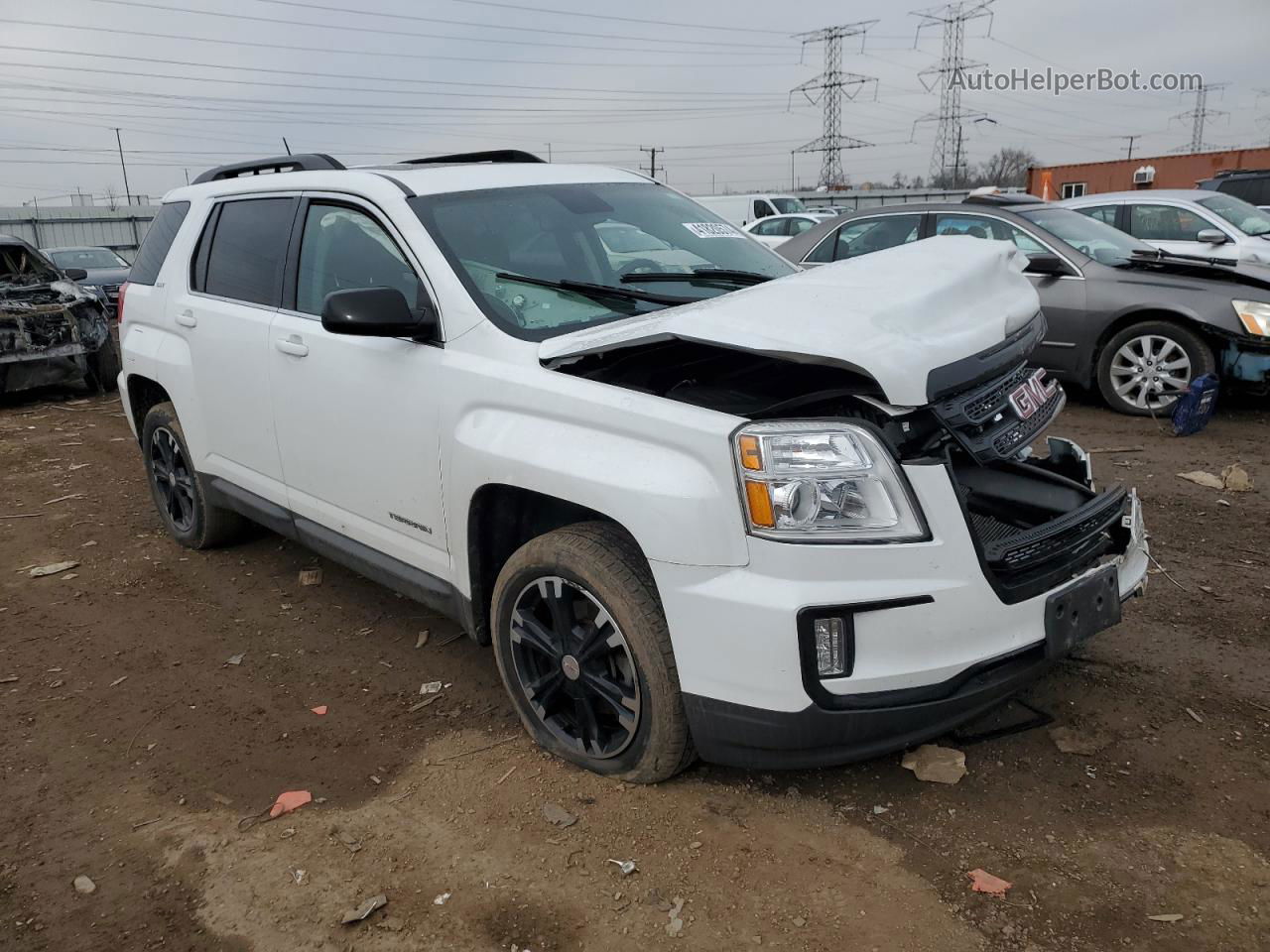 2017 Gmc Terrain Slt White vin: 2GKFLUE3XH6318159