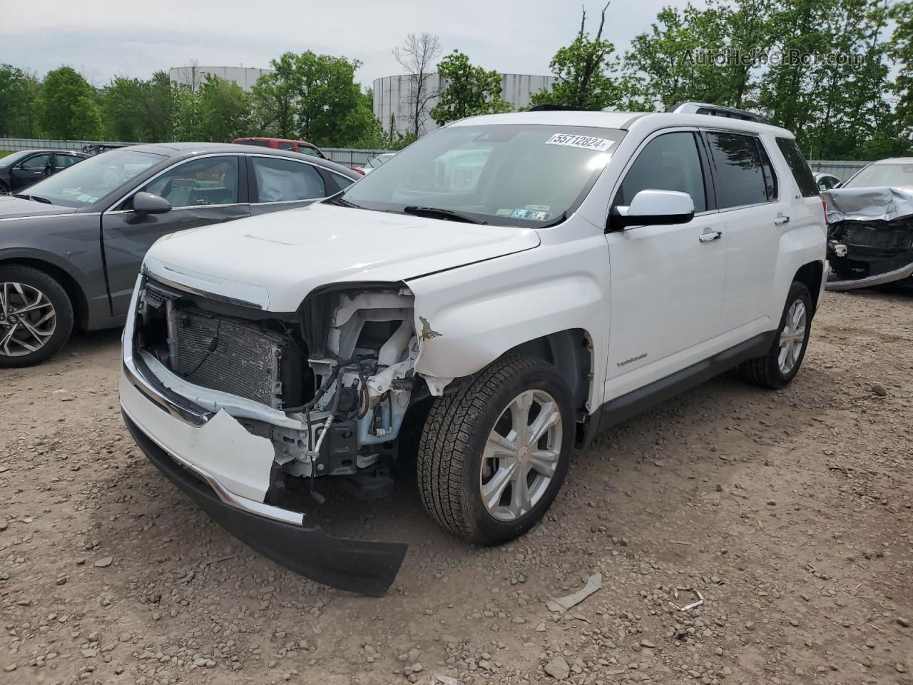 2016 Gmc Terrain Slt White vin: 2GKFLUEK3G6156767