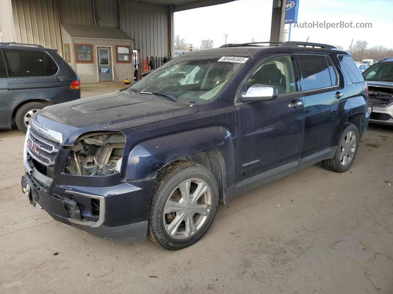 2016 Gmc Terrain Slt Синий vin: 2GKFLUEK7G6150311