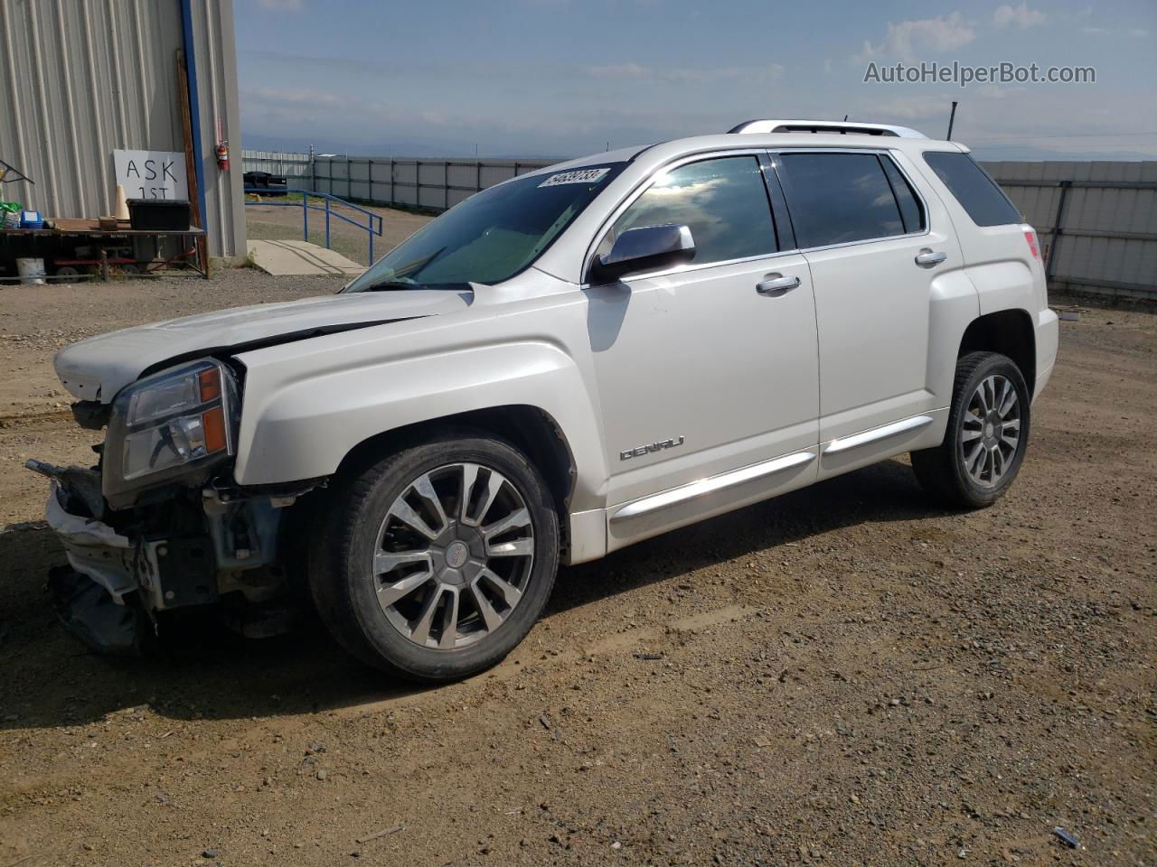 2016 Gmc Terrain Denali Белый vin: 2GKFLVE30G6210153