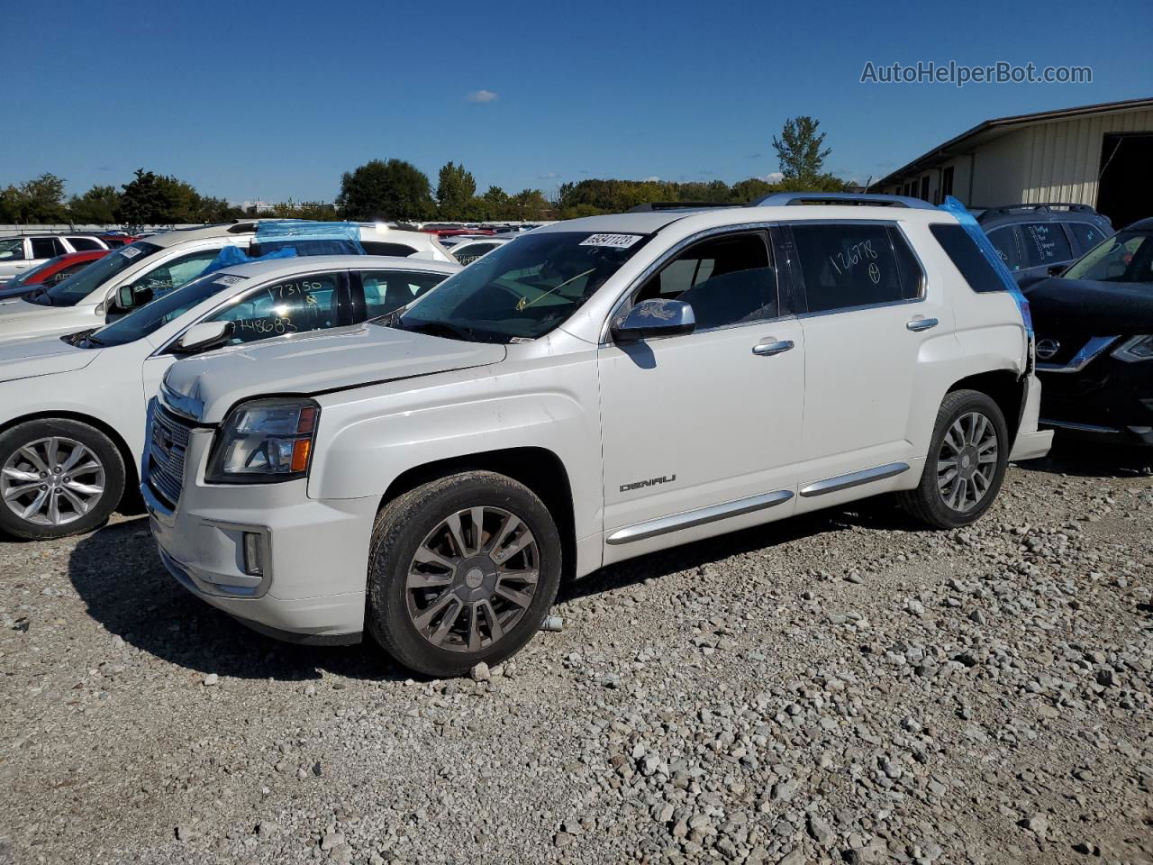 2017 Gmc Terrain Denali White vin: 2GKFLVE31H6126778