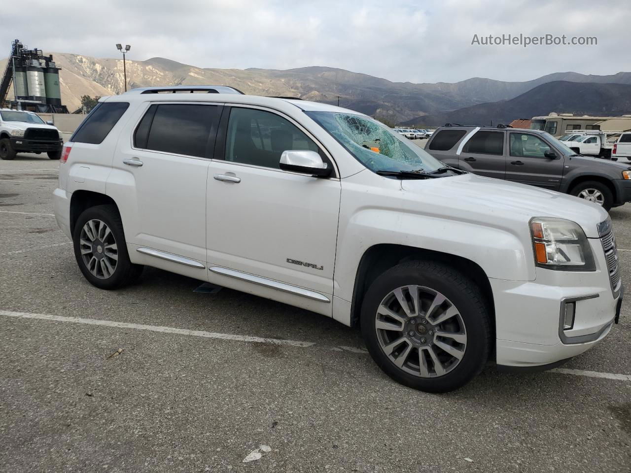 2016 Gmc Terrain Denali White vin: 2GKFLVE34G6278309