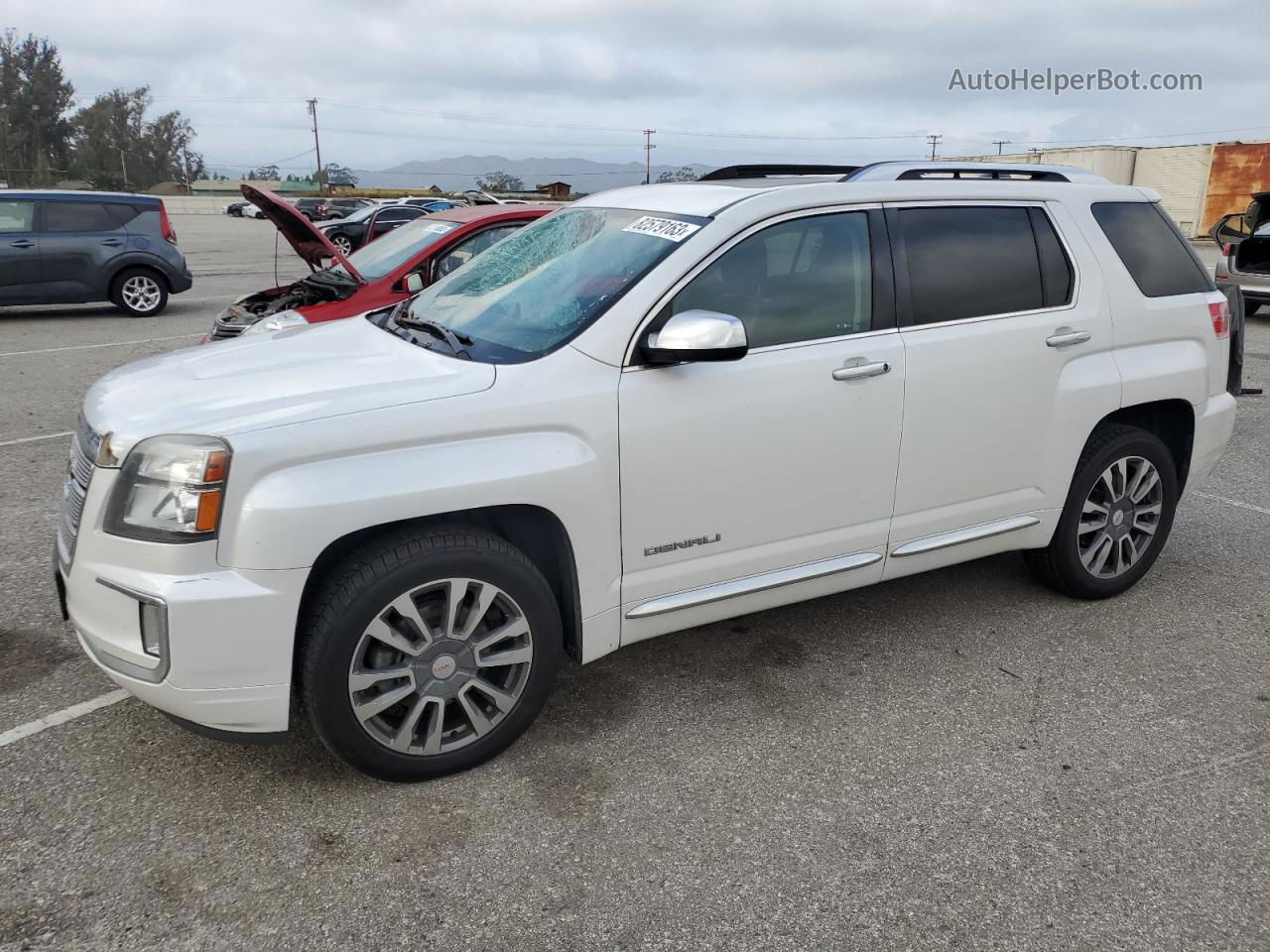 2016 Gmc Terrain Denali White vin: 2GKFLVE34G6278309