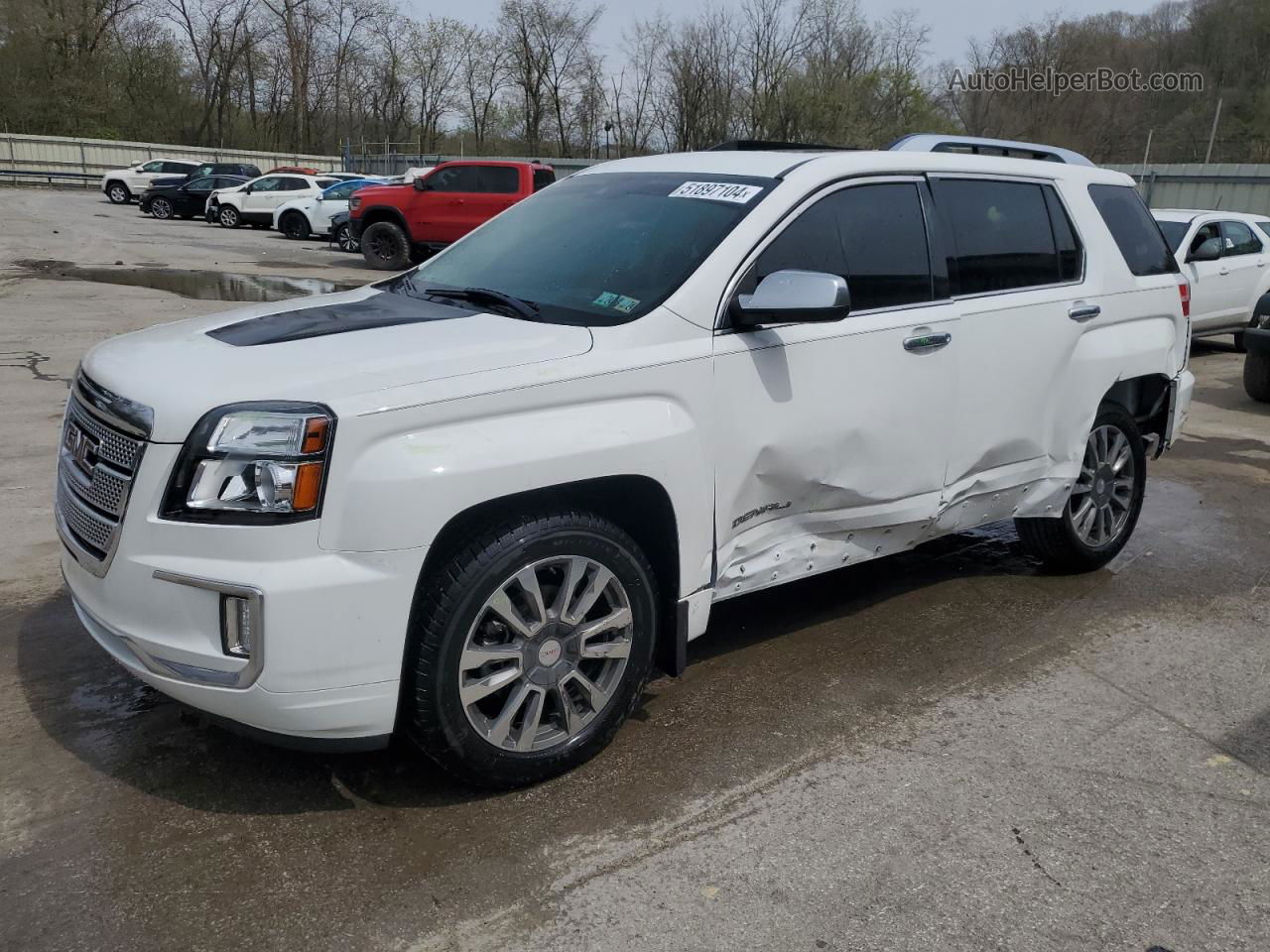 2017 Gmc Terrain Denali Белый vin: 2GKFLVE35H6135435