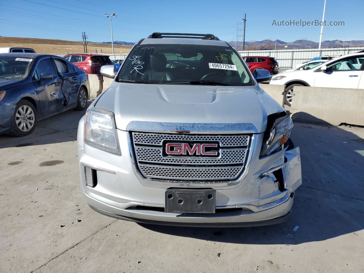 2017 Gmc Terrain Denali Silver vin: 2GKFLVE38H6260459