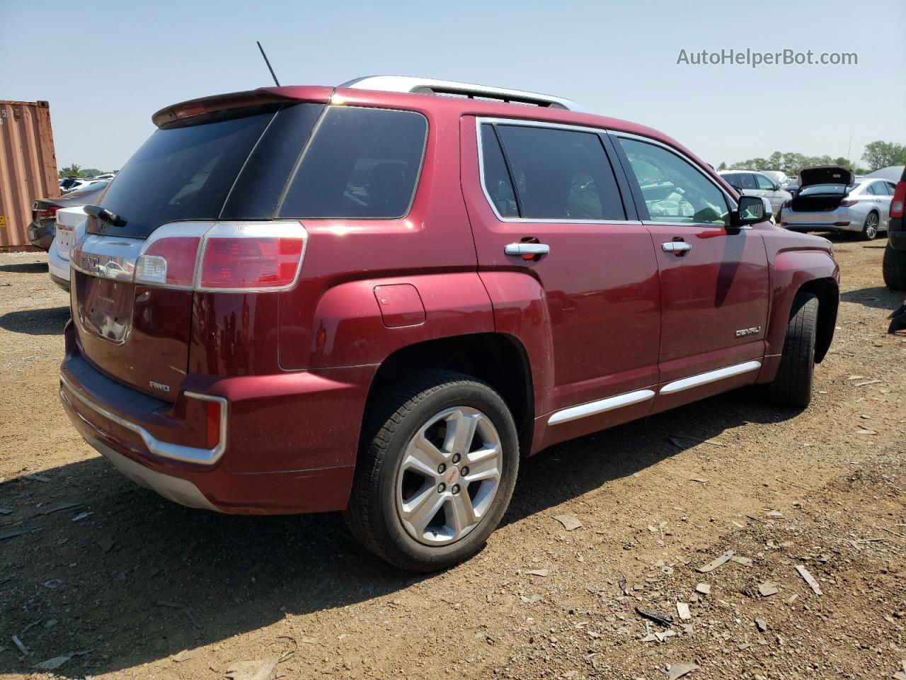 2016 Gmc Terrain Denali Темно-бордовый vin: 2GKFLVEK7G6355519