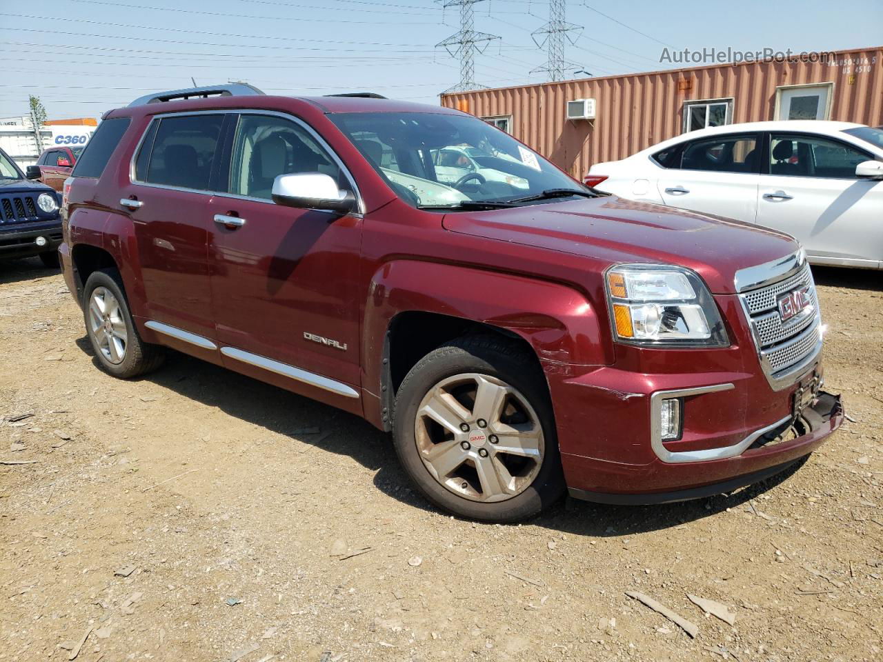 2016 Gmc Terrain Denali Темно-бордовый vin: 2GKFLVEK7G6355519