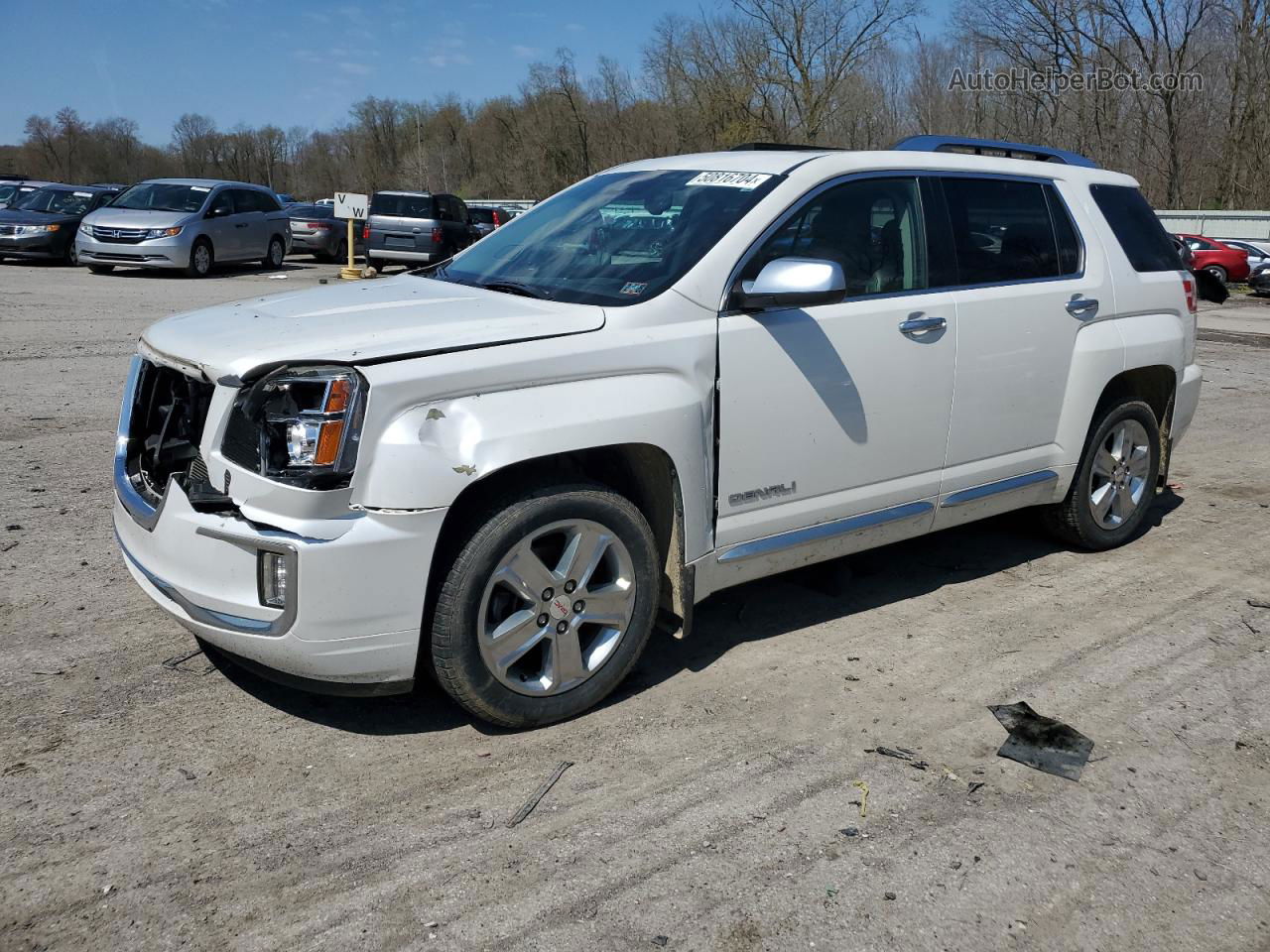 2016 Gmc Terrain Denali White vin: 2GKFLVEK9G6123360