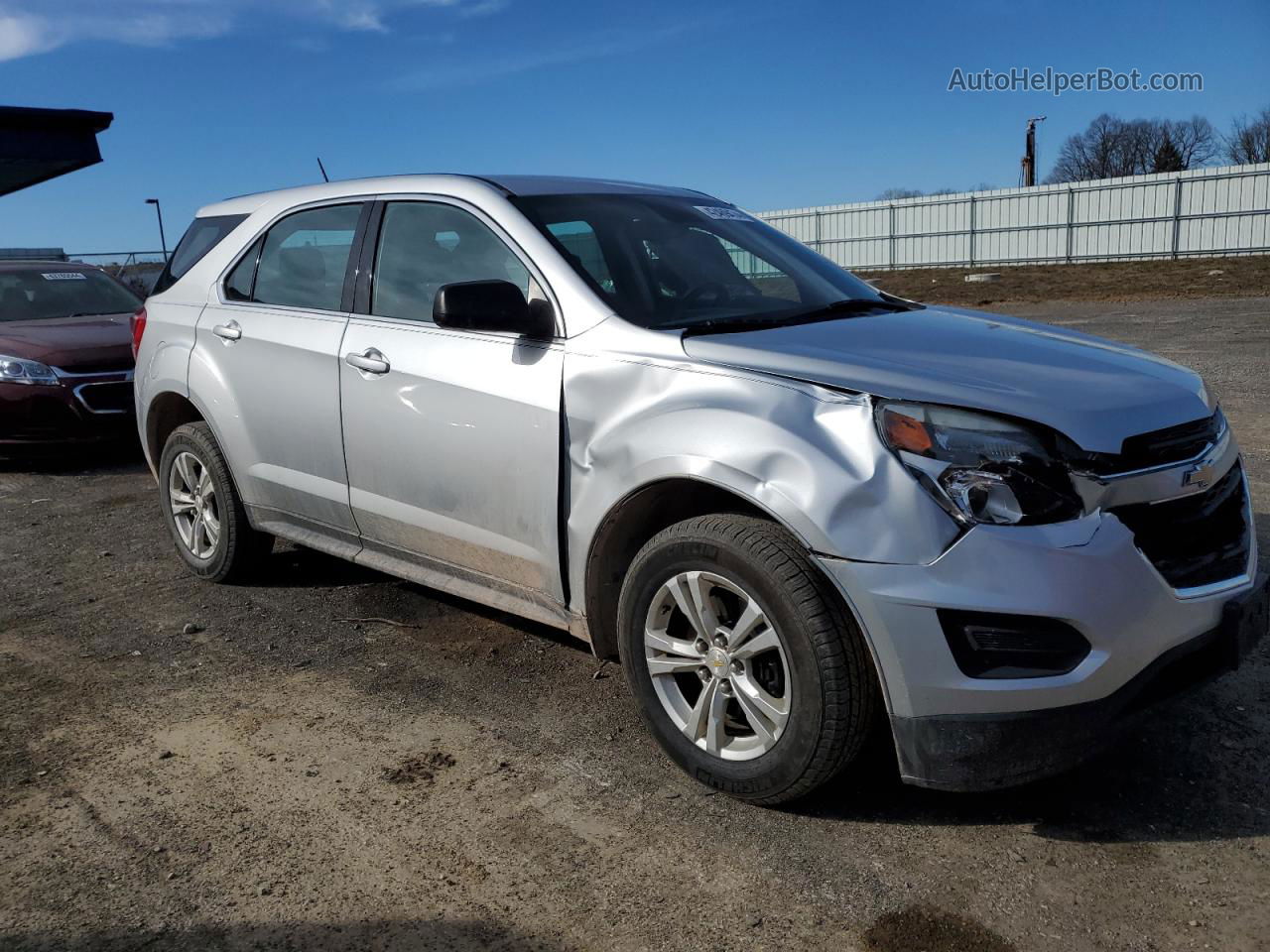 2016 Chevrolet Equinox Ls Silver vin: 2GNALBEK0G1129105