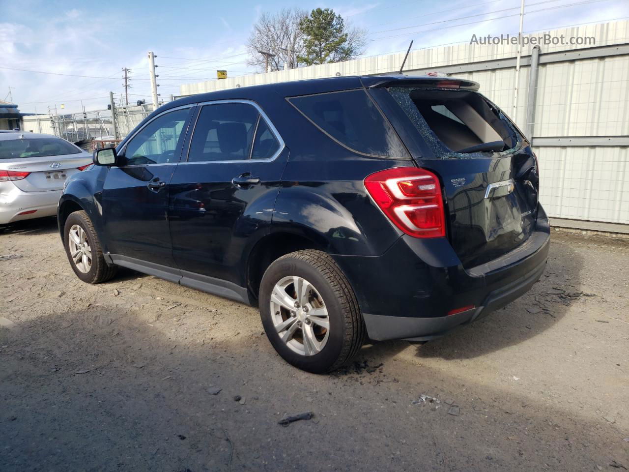 2017 Chevrolet Equinox Ls Black vin: 2GNALBEK0H1518912