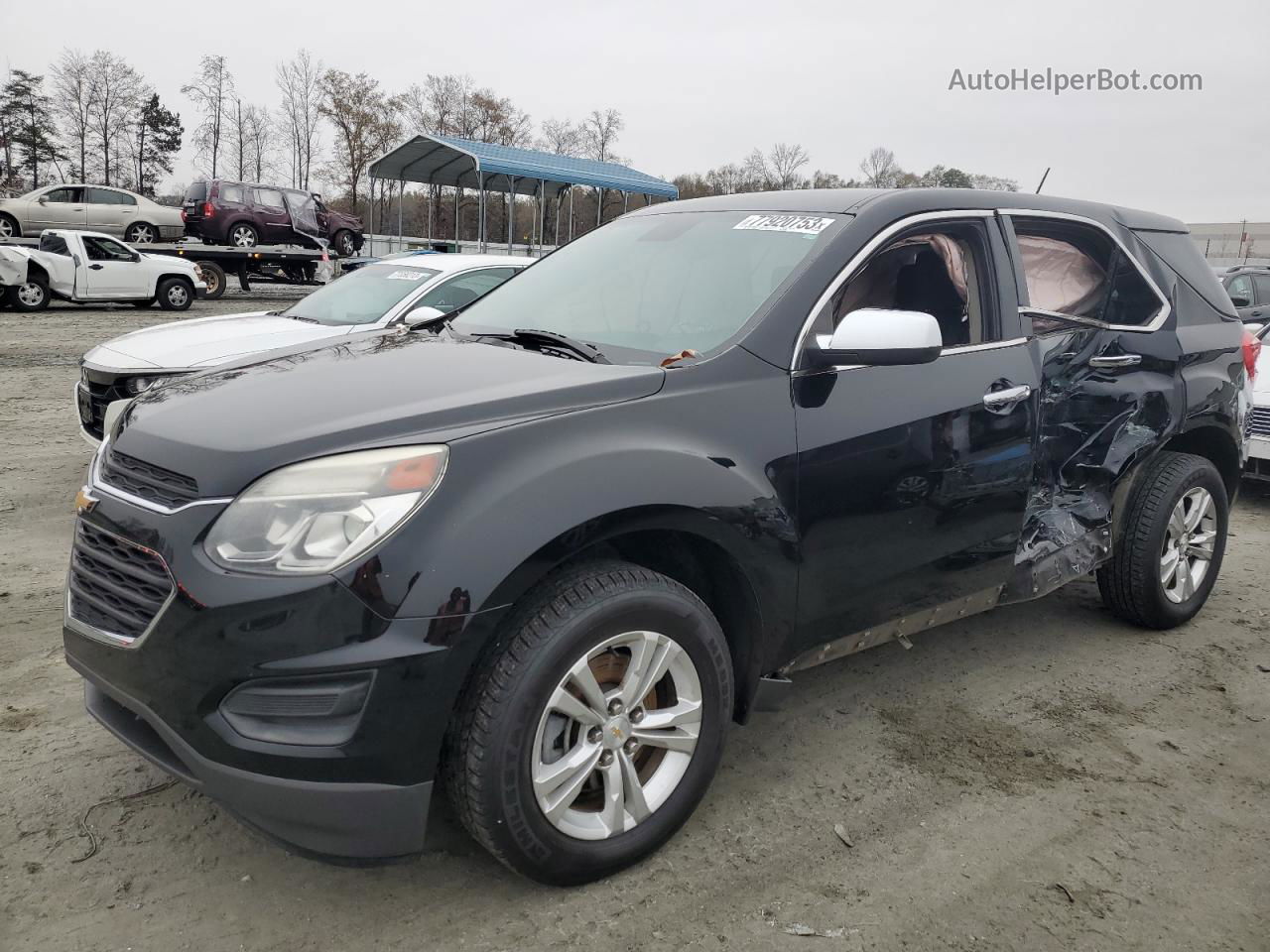 2017 Chevrolet Equinox Ls Черный vin: 2GNALBEK0H1523396