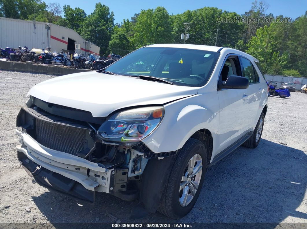 2017 Chevrolet Equinox Ls White vin: 2GNALBEK0H1563963