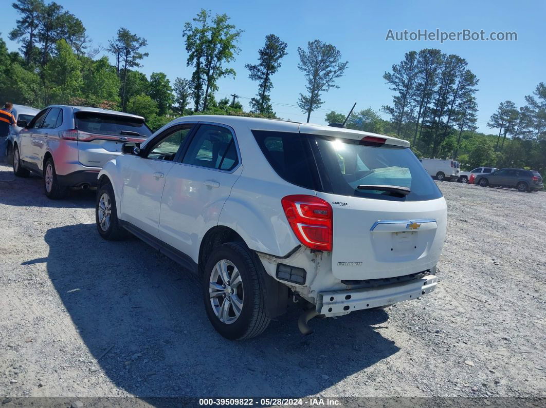 2017 Chevrolet Equinox Ls White vin: 2GNALBEK0H1563963