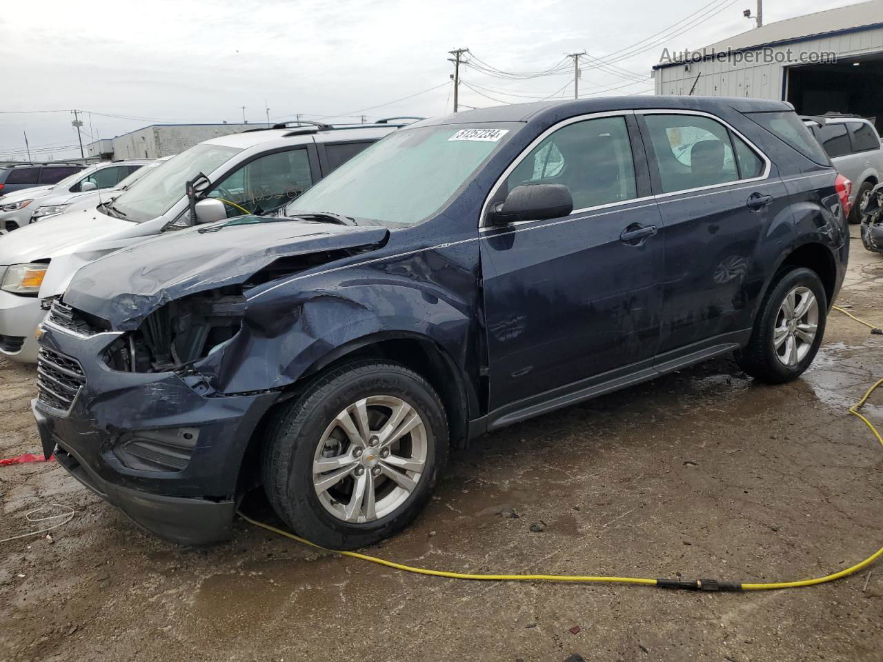 2016 Chevrolet Equinox Ls Blue vin: 2GNALBEK1G1129274