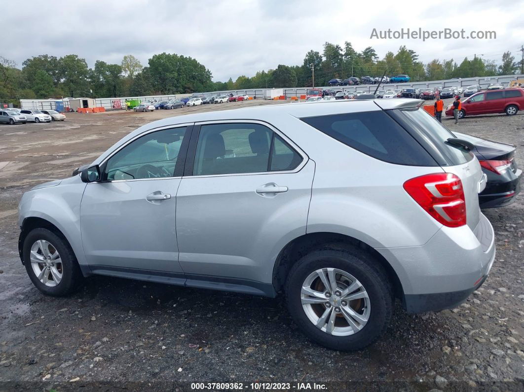 2016 Chevrolet Equinox Ls Silver vin: 2GNALBEK1G1187322