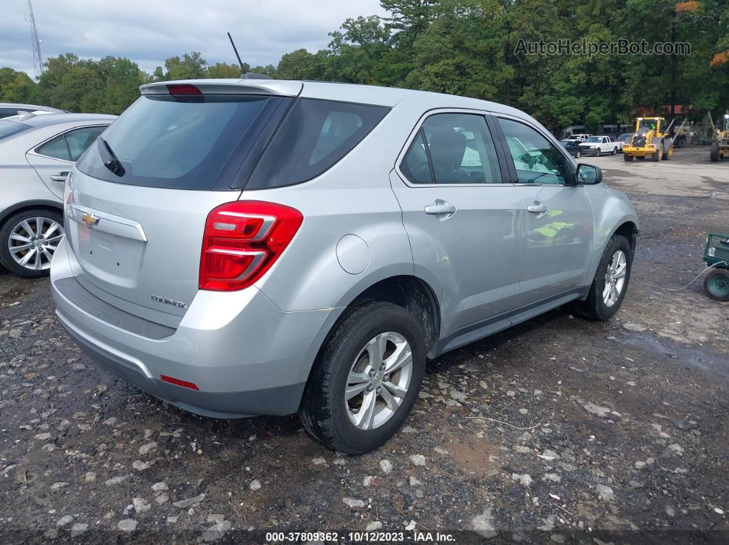 2016 Chevrolet Equinox Ls Silver vin: 2GNALBEK1G1187322