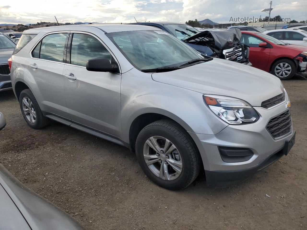 2017 Chevrolet Equinox Ls Silver vin: 2GNALBEK1H1577211