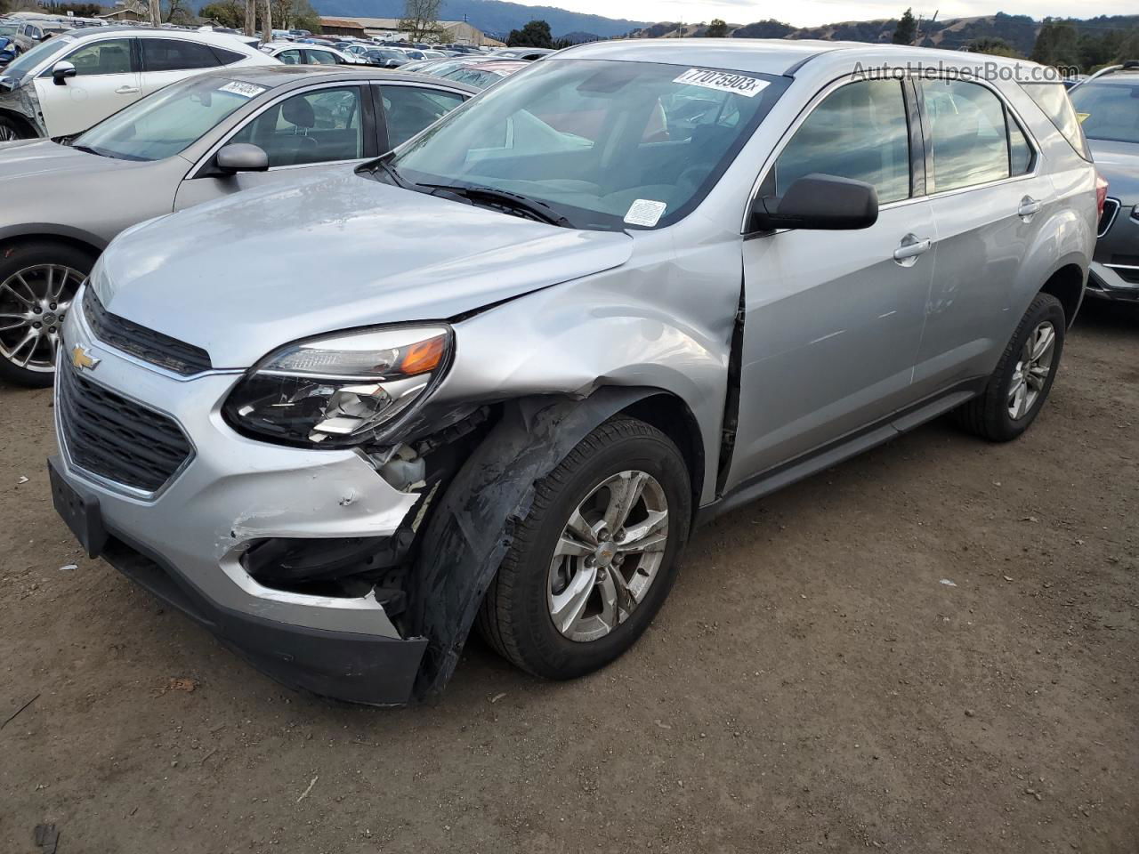 2017 Chevrolet Equinox Ls Silver vin: 2GNALBEK1H1577211