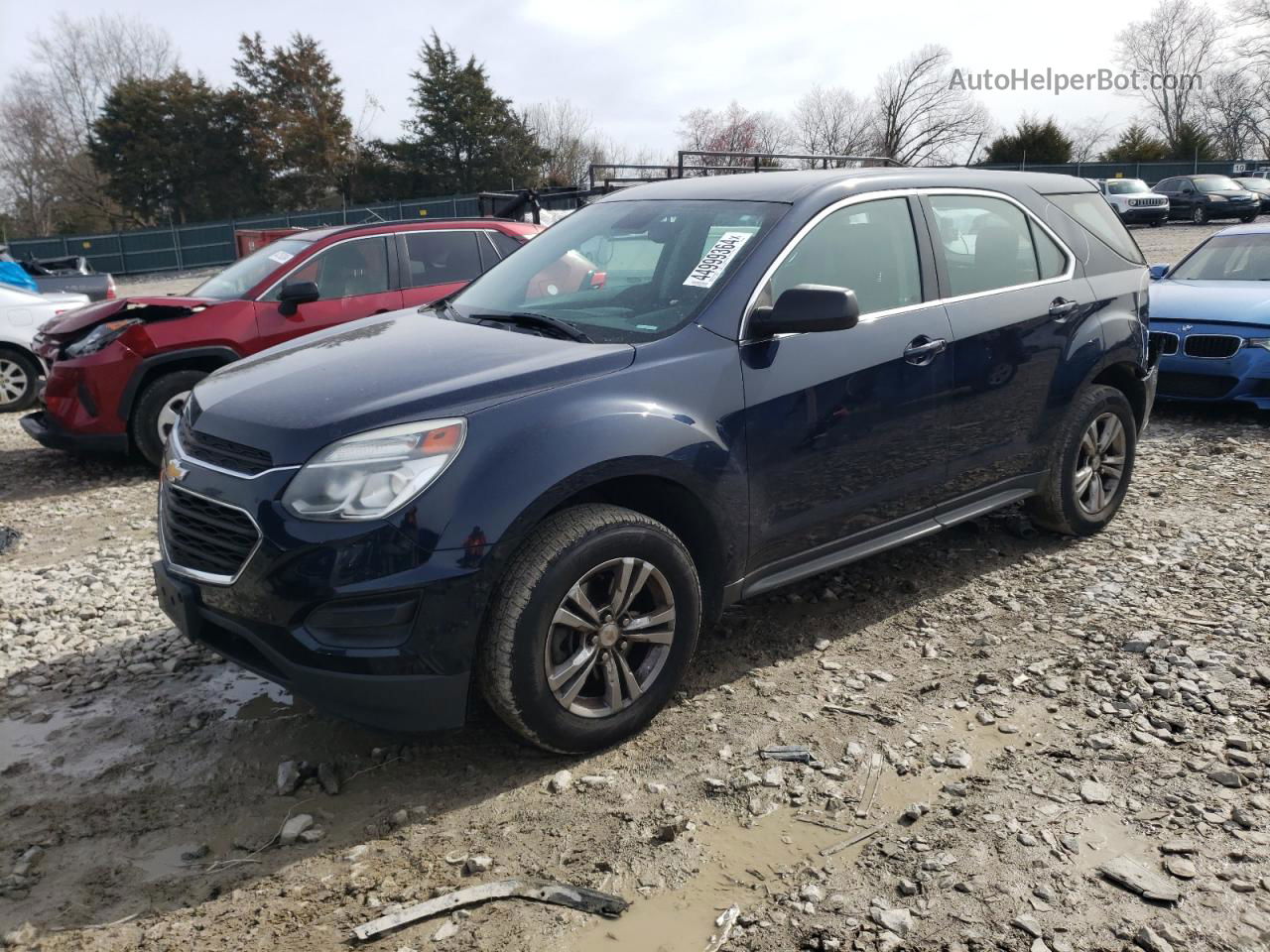 2017 Chevrolet Equinox Ls Синий vin: 2GNALBEK1H1613852