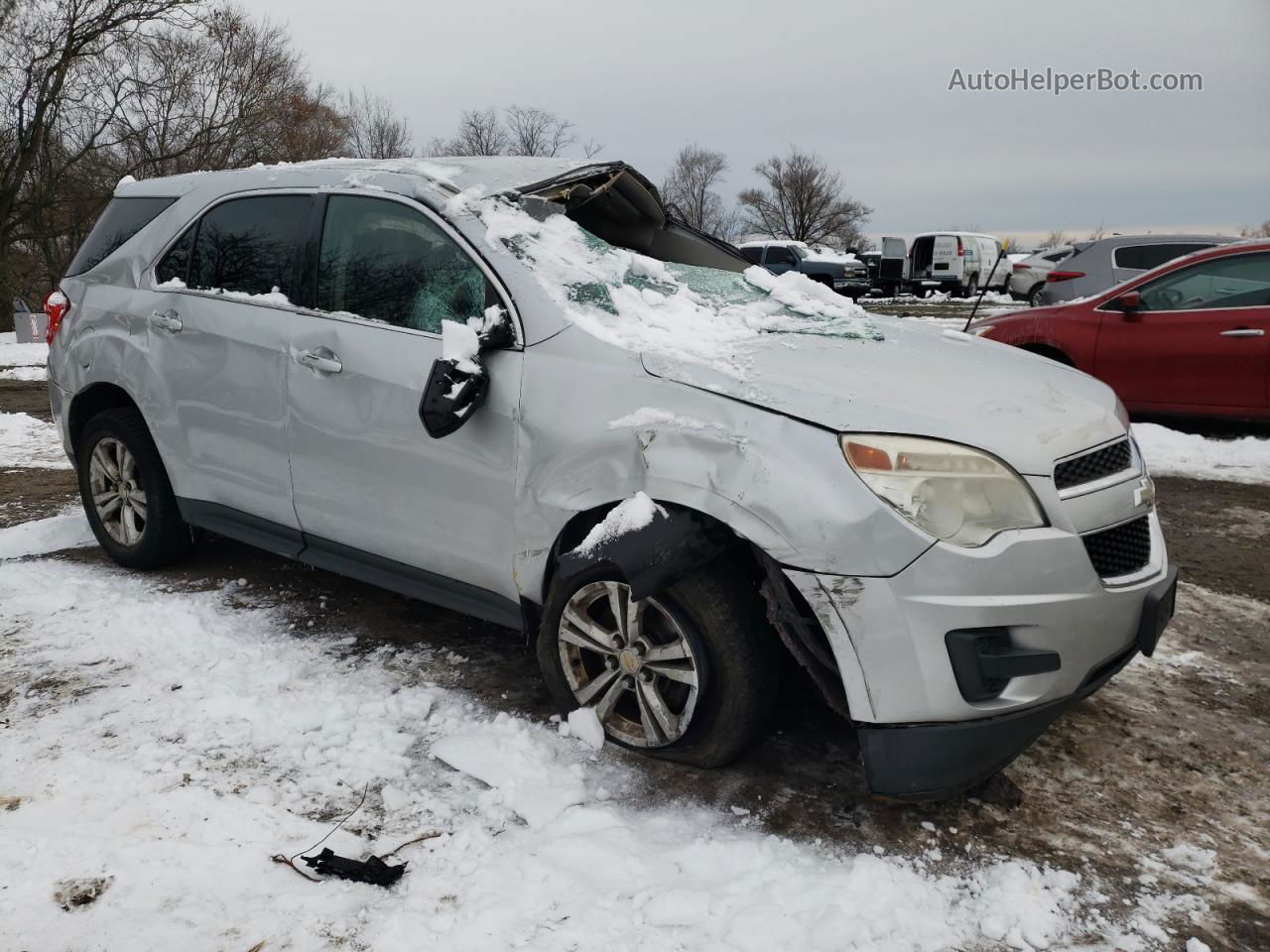 2012 Chevrolet Equinox Ls Silver vin: 2GNALBEK2C6119253