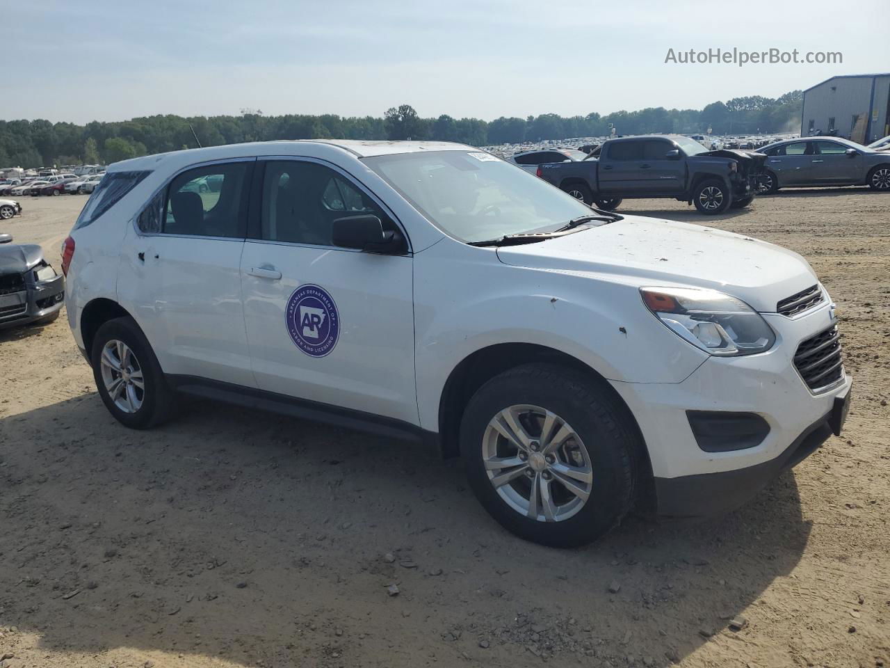 2016 Chevrolet Equinox Ls White vin: 2GNALBEK2G1156662