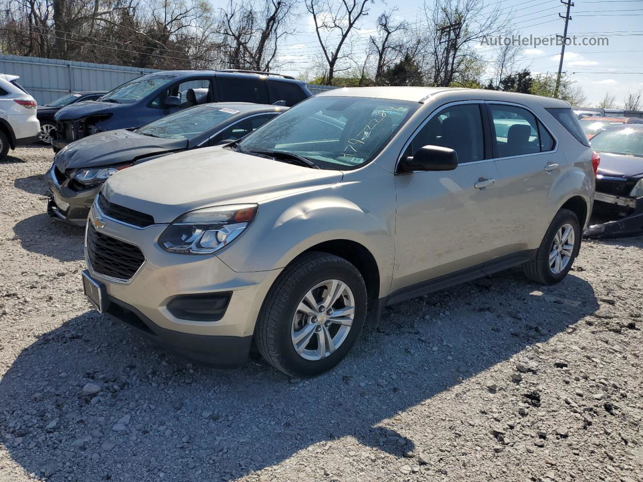 2016 Chevrolet Equinox Ls Бежевый vin: 2GNALBEK2G1188320