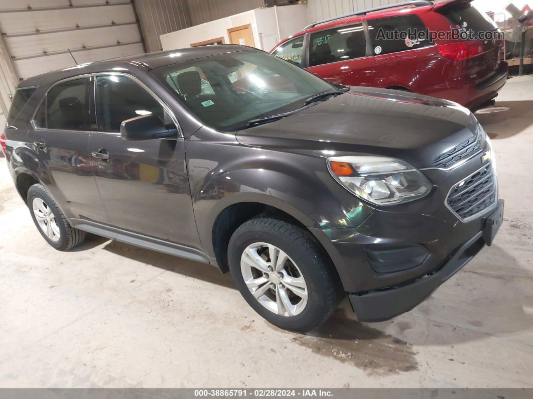 2016 Chevrolet Equinox Ls Black vin: 2GNALBEK2G6239866