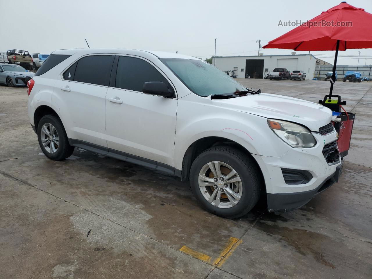 2016 Chevrolet Equinox Ls White vin: 2GNALBEK2G6266968