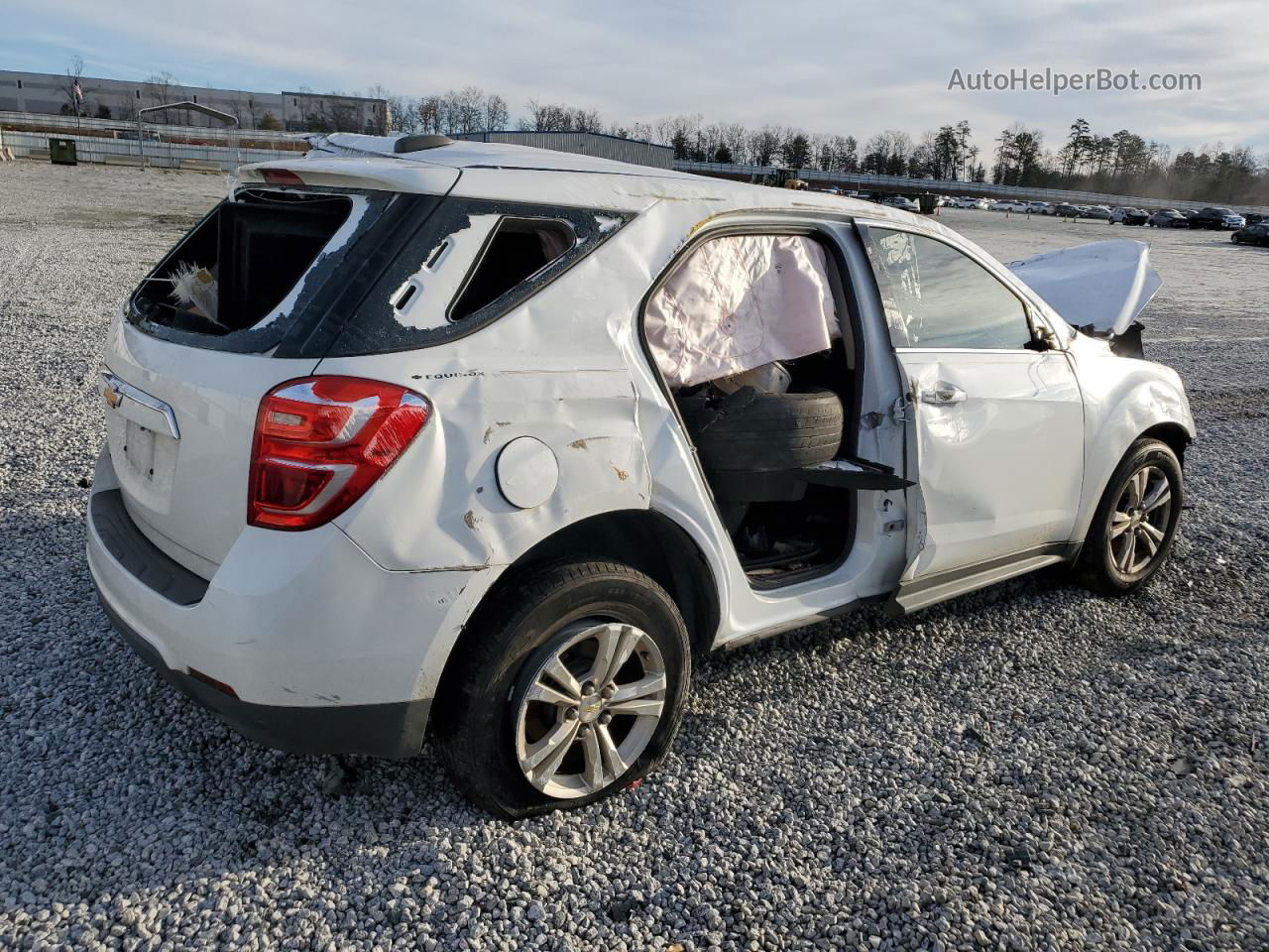 2017 Chevrolet Equinox Ls White vin: 2GNALBEK2H1540328