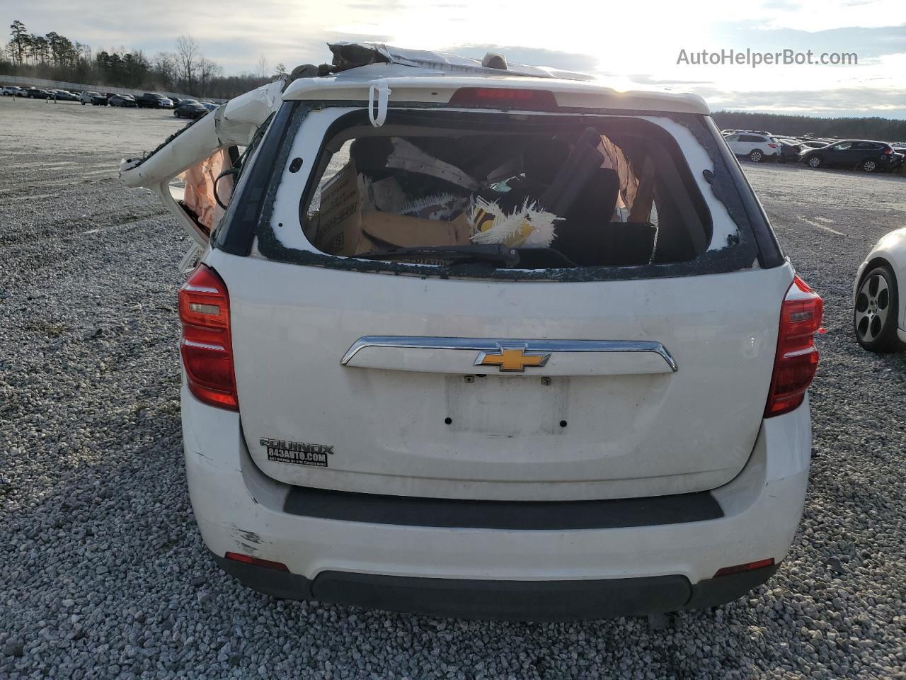 2017 Chevrolet Equinox Ls White vin: 2GNALBEK2H1540328