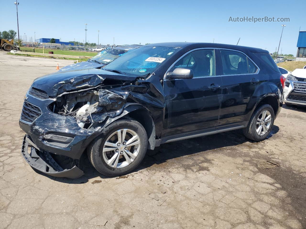 2017 Chevrolet Equinox Ls Black vin: 2GNALBEK2H1594602