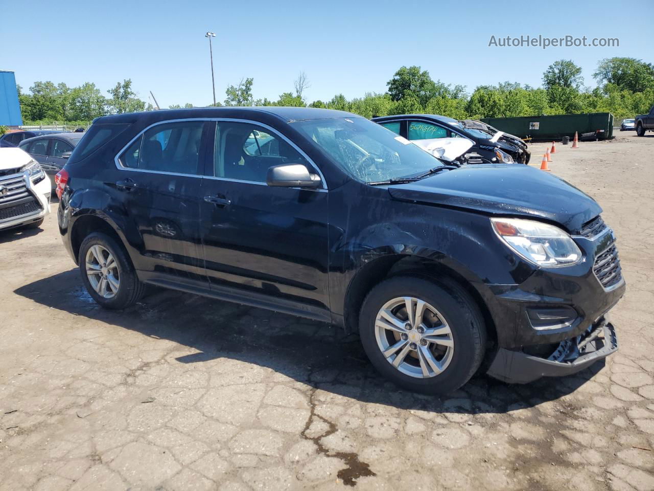 2017 Chevrolet Equinox Ls Black vin: 2GNALBEK2H1594602