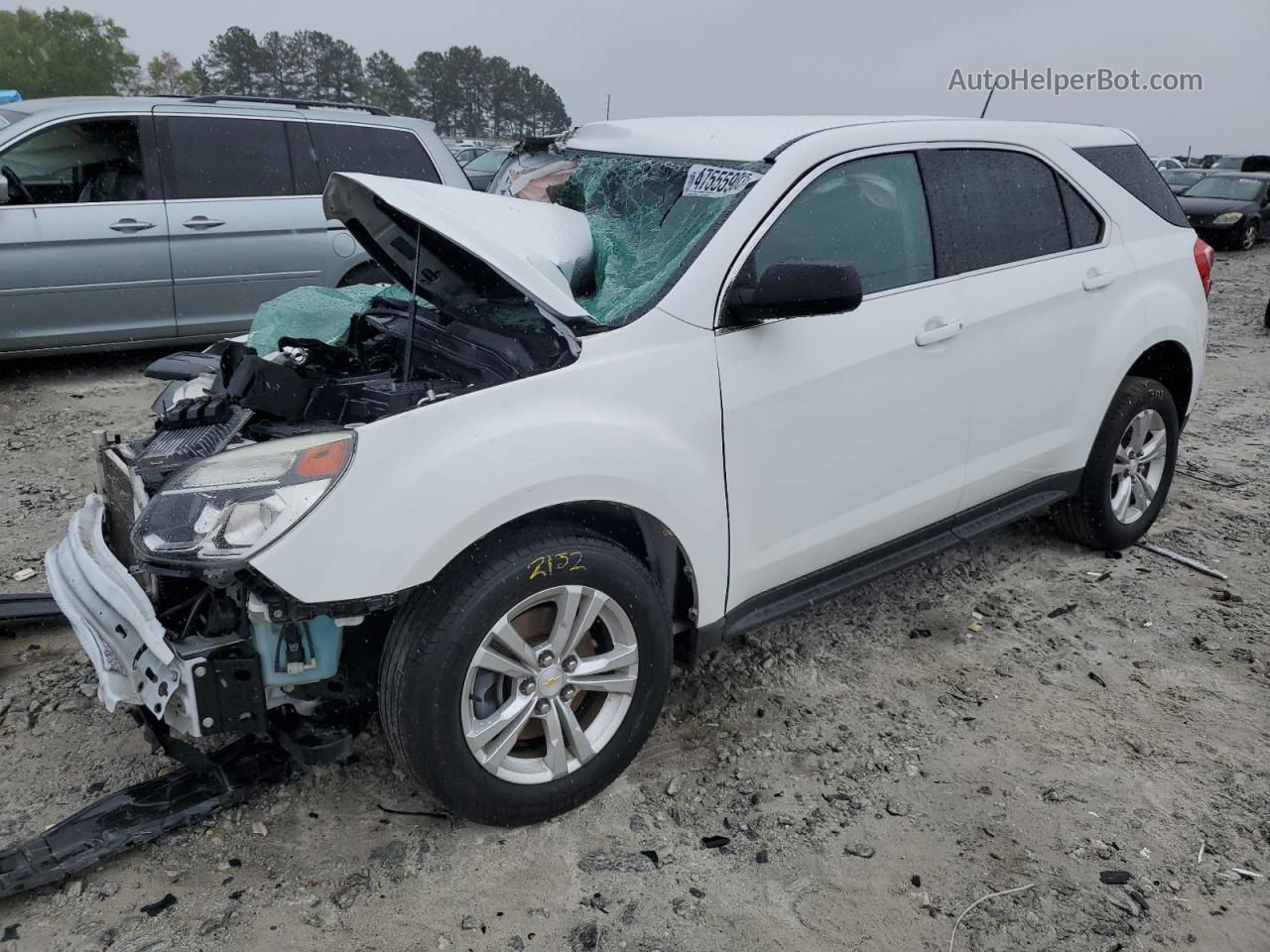 2017 Chevrolet Equinox Ls White vin: 2GNALBEK2H1595555