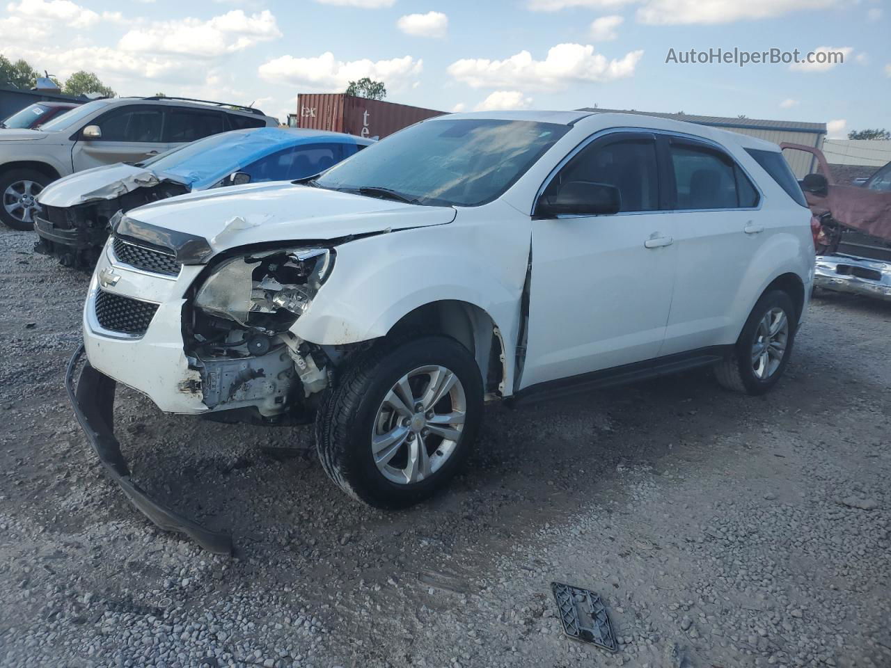 2012 Chevrolet Equinox Ls White vin: 2GNALBEK3C1162867