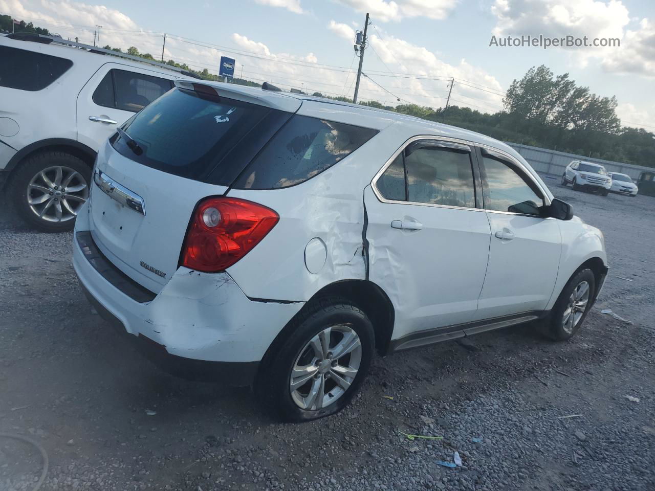 2012 Chevrolet Equinox Ls White vin: 2GNALBEK3C1162867