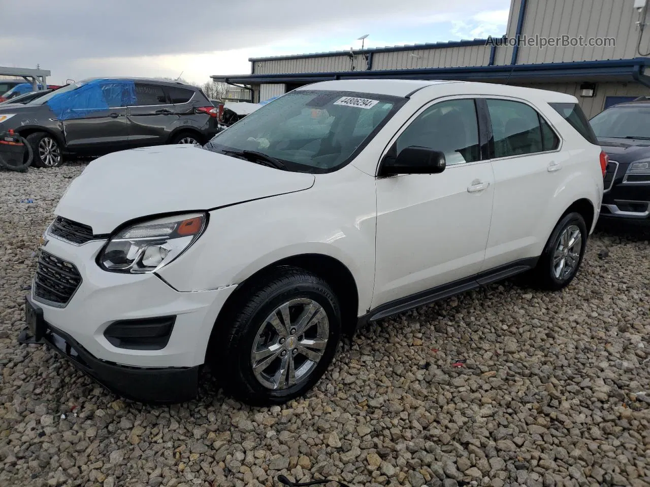 2016 Chevrolet Equinox Ls White vin: 2GNALBEK3G1112251