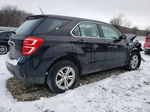 2016 Chevrolet Equinox Ls Black vin: 2GNALBEK3G1171672