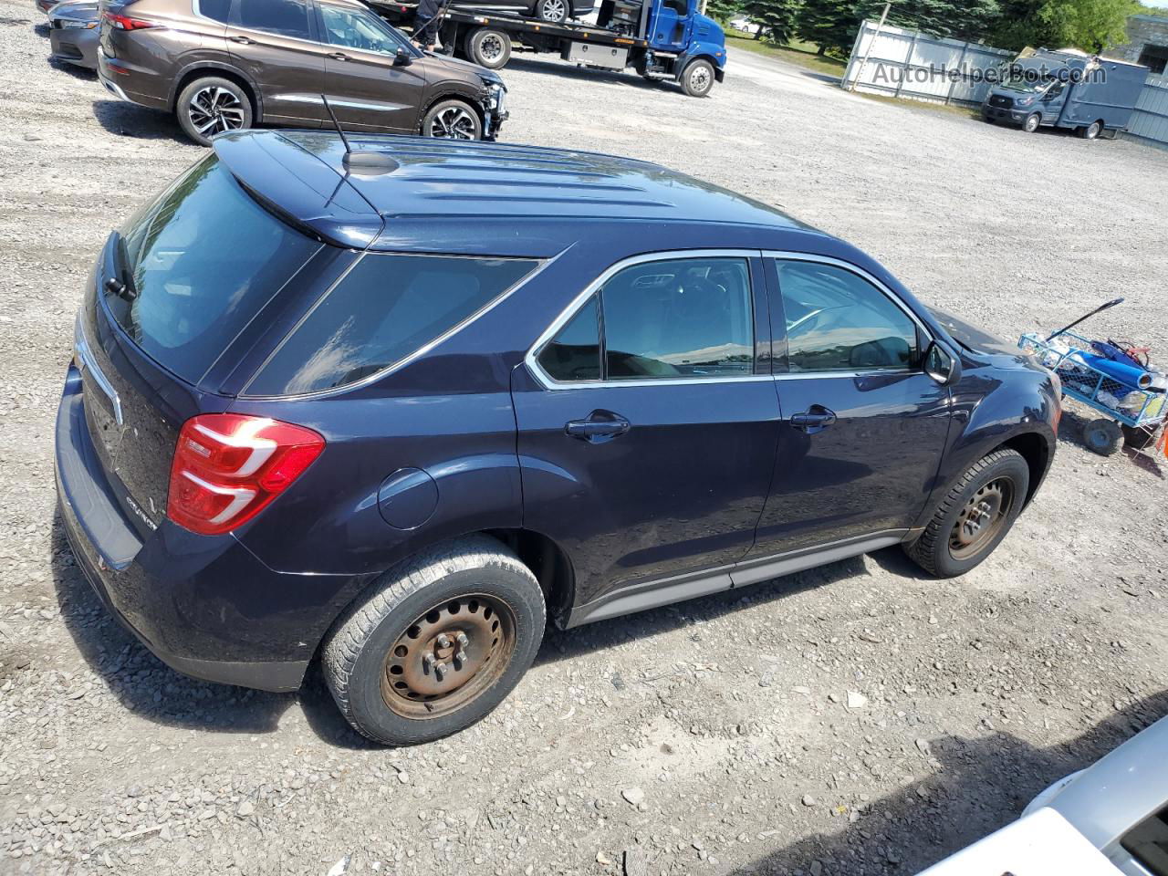 2016 Chevrolet Equinox Ls Blue vin: 2GNALBEK3G6336641